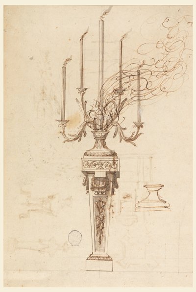 Design for a Candelabra by Carlo Marchionni
