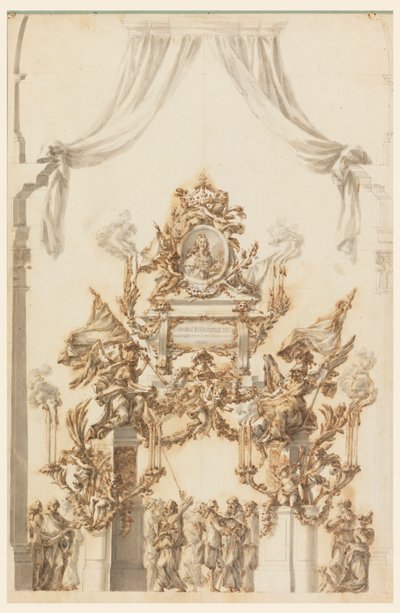 Design for a Catafalque for Charles Emanuel III of Sardinia by Carlo Marchionni