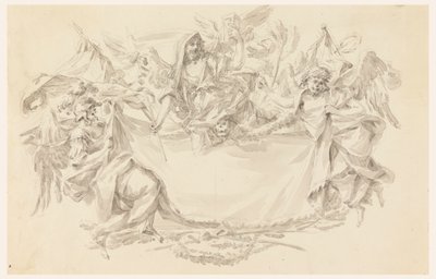 Design for a Cloth as Place of an Inscription by Carlo Marchionni