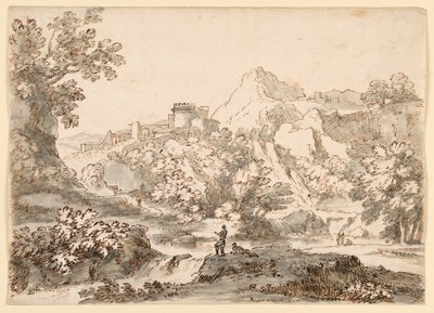 A Landscape with Town, 1750-1770 by Carlo Marchionni