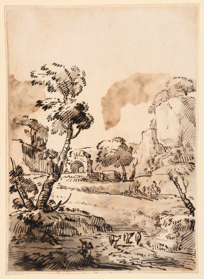 A Pastoral Landscape, 1760-1780 by Carlo Marchionni