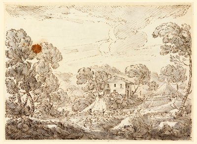 A Peasant’s Dwelling in Woody Country, 1750-1770 by Carlo Marchionni