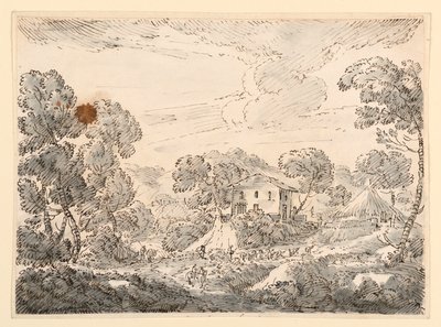 A Peasant’s Dwelling in Woody Country, 1750-1770 by Carlo Marchionni