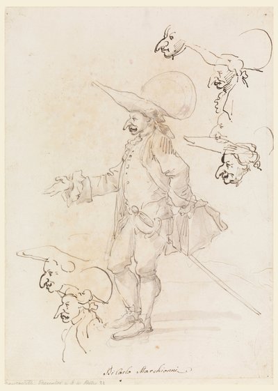 Caricatures, ca. 1725–75 by Carlo Marchionni