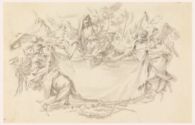 Design for a Cloth as Place of an Inscription, 1750-86 by Carlo Marchionni