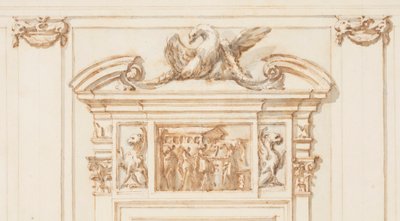 Design for the North Portal, Grand Gallery, Villa Albani, Rome, Italy, 1755-56 by Carlo Marchionni