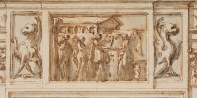 Design for the North Portal, Grand Gallery, Villa Albani, Rome, Italy, 1755-56 by Carlo Marchionni