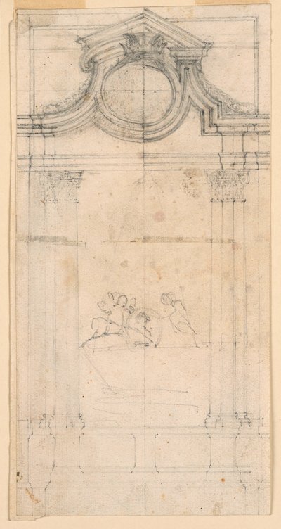 Design of a Sepulchral Monument for a Cloister, ca. 1745 by Carlo Marchionni