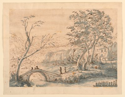 Landscape with Bridge, 1770–1786 by Carlo Marchionni