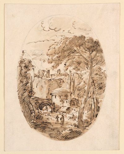 Landscape with Rider and Bridge, 1750–1786 by Carlo Marchionni