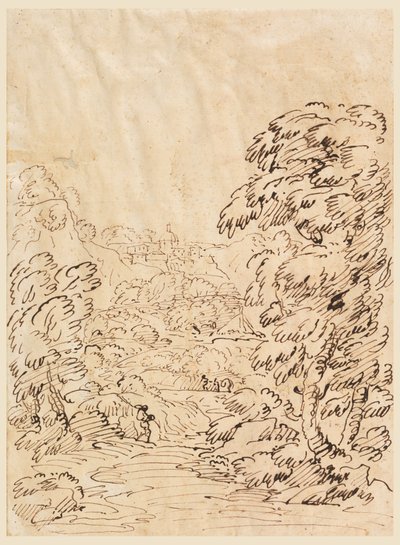 Road Leading to a Mountainous Town, 1750–1786 by Carlo Marchionni