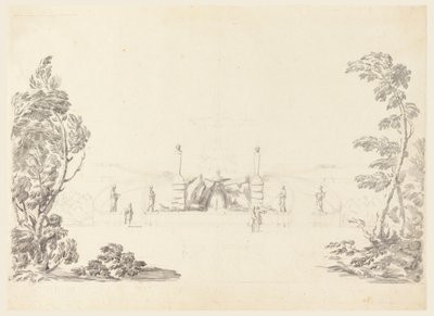 Sketch for a Fountain in Park, 1740 by Carlo Marchionni