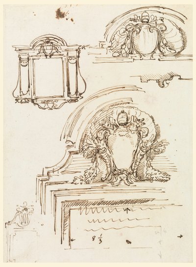 Sketches for Frames, for the Sacristy of St. Peter