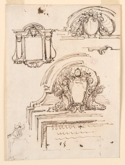 Sketches for Frames, for the Sacristy of St. Peter