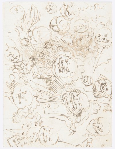 Studies of Heads, 1760–80 by Carlo Marchionni