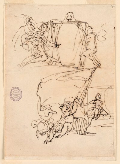 Three Sketches, before 1775 by Carlo Marchionni