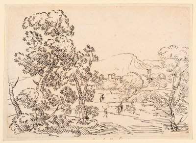 Drawing, Wooded Landscape, 1750–1770 by Carlo Marchionni