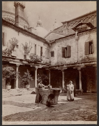 Abbey of St. Gregory Courtyard by Carlo Naya