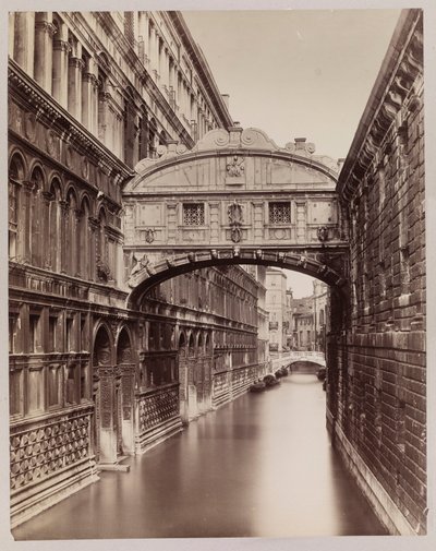 Venice. View of the Bridge of Sighs from Ponte della Paglia by Carlo Naya