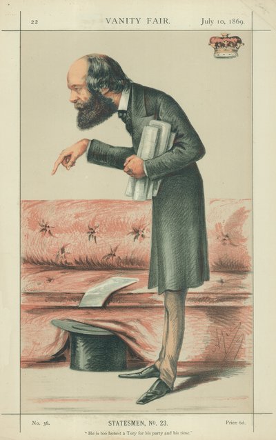 Marquis of Salisbury, He is too honest a Tory for his party and his time, Vanity Fair cartoon by Carlo Pellegrini