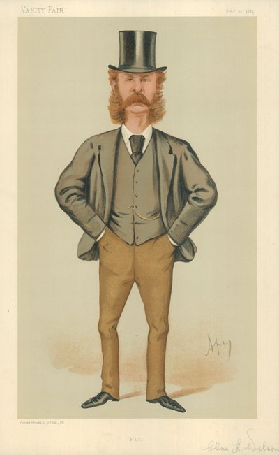 Mr Charles Henry Wilson, Hull, 21 February 1885, Vanity Fair cartoon by Carlo Pellegrini