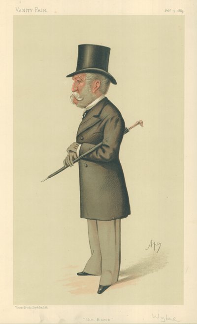 Sir Charles Lennox Wyke, The Baron, 9 February 1884, Vanity Fair Cartoon by Carlo Pellegrini