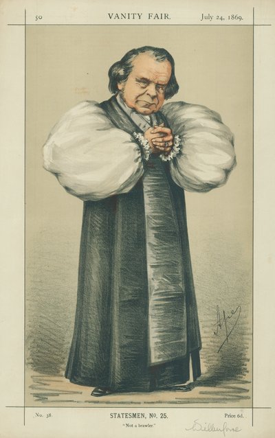 The Bishop of Oxford, Not a Brawler, 24 July 1869 by Carlo Pellegrini