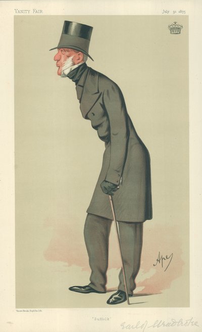 The Earl of Stradbroke, Suffolk, Vanity Fair cartoon by Carlo Pellegrini