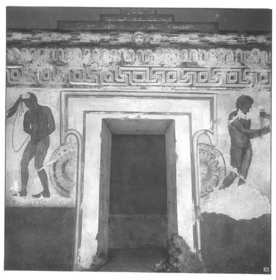 Caile Vipinas, reconstruction of the Etruscan wall painting in the Francois Tomb at Vulci of c.320-280 BC by Carlo Ruspi