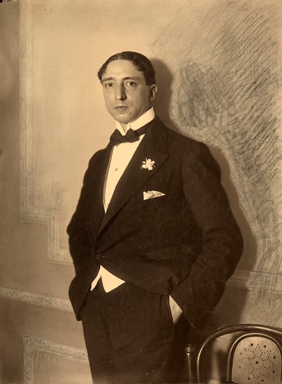 Portrait of the journalist, Luigi Barzini, in formal attire by Carlo Wulz