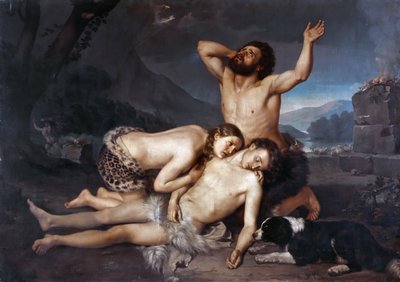 Adam and Eve mourn the death of Abel by Carlo Zatti