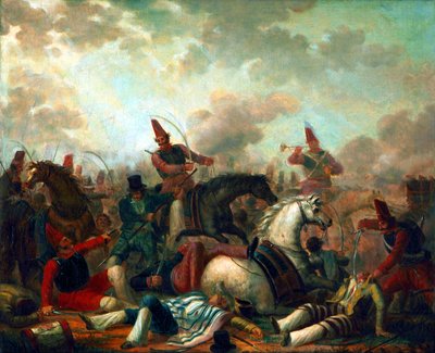 Cavalry Combat in the Time of Rosas by Carlos Morel