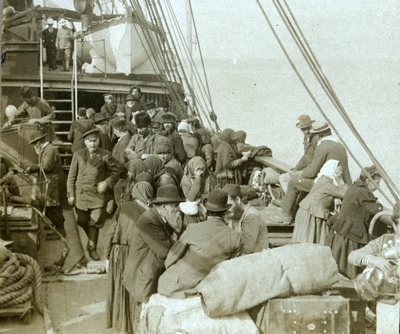 Russian Pilgrims to Jerusalem Aboard Vessel in Beirut Harbour by Carlton Harlow Graves