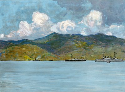 Our War-Ships off the Coast near Santiago de Cuba, June 3, 1898 by Carlton Theodore Chapman