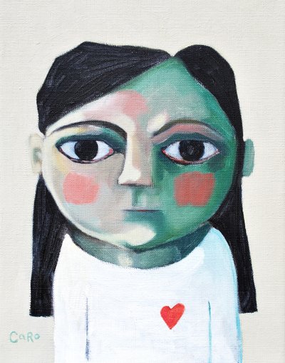 Girl with Red Heart by Caroline Roberts