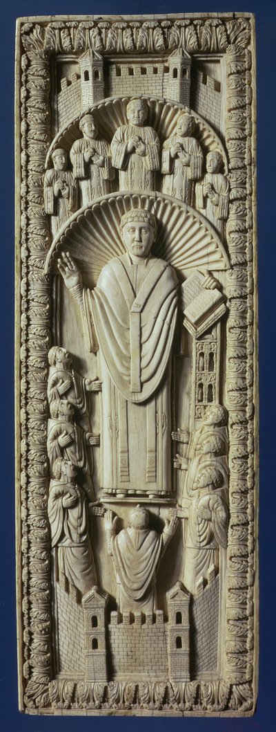 An Archbishop Amongst His Choir, c.875 AD by Carolingian School