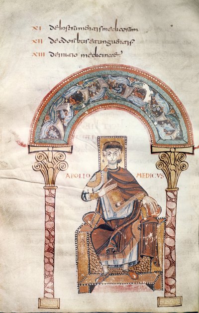Apollo Medicus (from Etymologiae by Isidore of Seville) by Carolingian School