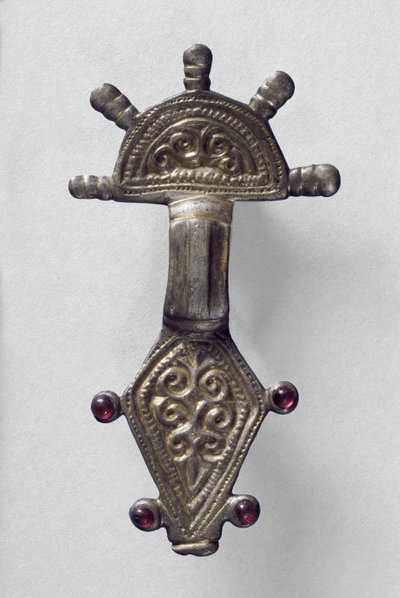 Radiate-Headed Brooch, from Marchelepot, Somme, probably Carolingian, c.7th-10th century by Carolingian School