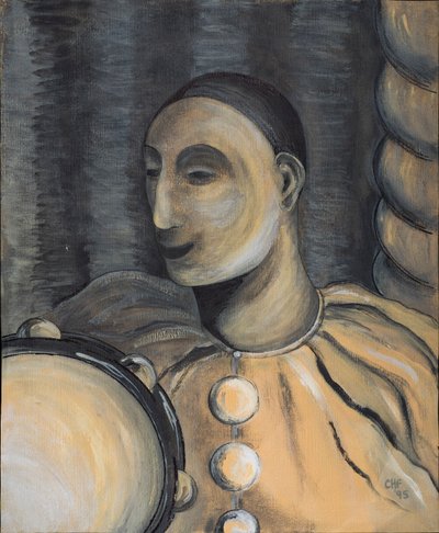 Clown with Tambourine by Carolyn Hubbard Ford