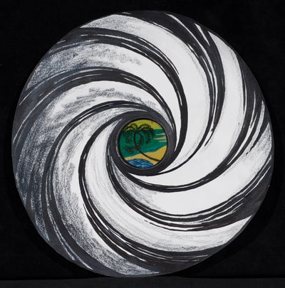 Lense Swirl with Palm Tree by Carolyn Hubbard Ford