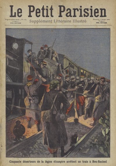 Fifty Deserters from the French Foreign Legion Stopping a Train at Bourached, Algeria by Carrey