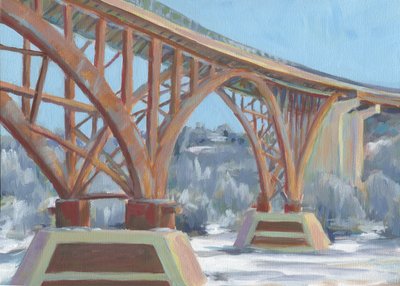 Orange Winter Bridge by Carrie Arnold