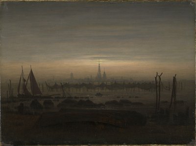 Greifswald in Moonlight by Caspar David Friedrich
