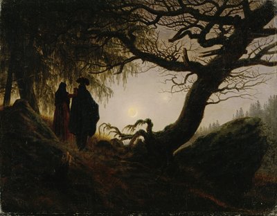 Man and Woman Contemplating the Moon by Caspar David Friedrich