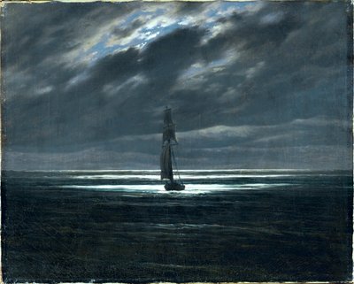 Sea-Piece by Moonlight by Caspar David Friedrich
