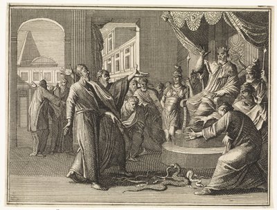 The Staff of Moses Turned into a Serpent Swallows the Egyptian Magicians