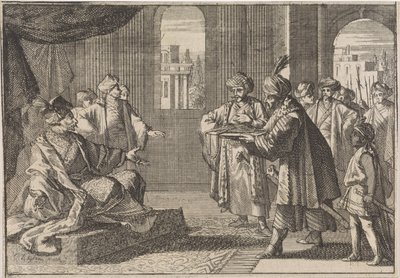 Guei-tschun, First Minister under Emperor Chongzhen, is Given a Silk Rope to Hang Himself, 1643 by Caspar Luyken
