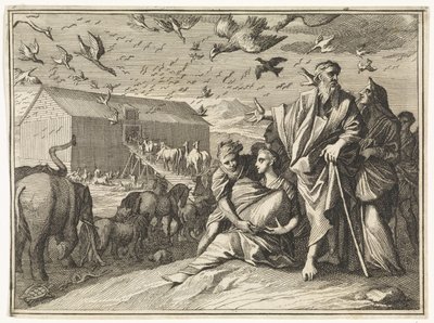 Noah and His Family Head Towards the Ark by Caspar Luyken