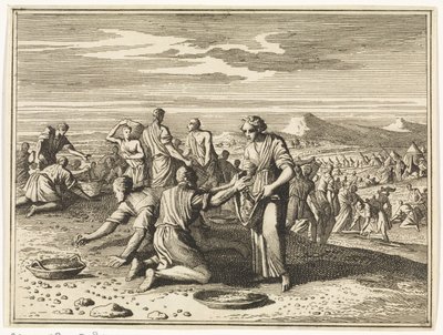 Gathering Manna in the Desert by Caspar Luyken