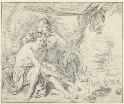 Shepherdess Crowning a Shepherd with a Laurel Wreath by Casper Casteleyn (attributed to)